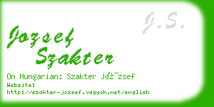 jozsef szakter business card